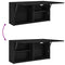 vidaXL Bathroom Wall Cabinet Black 80x25x40 cm Engineered Wood