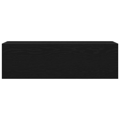 vidaXL Bathroom Wall Cabinet Black 100x25x30 cm Engineered Wood