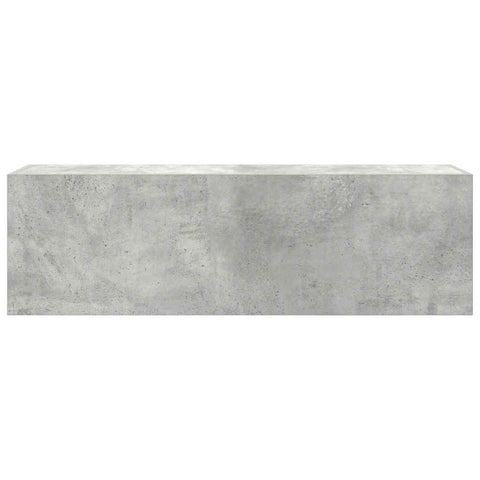 vidaXL Bathroom Wall Cabinet Concrete Grey 100x25x30 cm Engineered Wood
