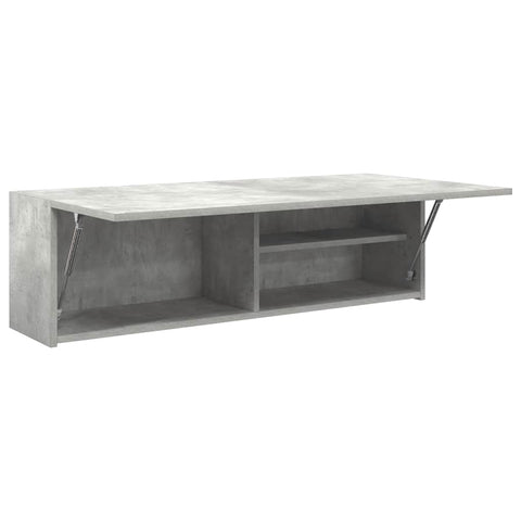 vidaXL Bathroom Wall Cabinet Concrete Grey 100x25x30 cm Engineered Wood