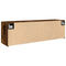 vidaXL Bathroom Wall Cabinet Smoked Oak 100x25x30 cm Engineered Wood