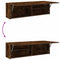 vidaXL Bathroom Wall Cabinet Smoked Oak 100x25x30 cm Engineered Wood