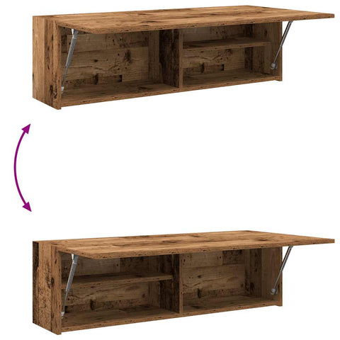 vidaXL Bathroom Wall Cabinet Old Wood 100x25x30 cm Engineered Wood