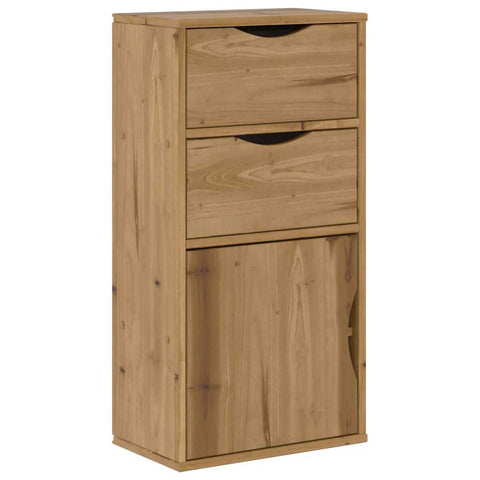 vidaXL Side Cabinet with Drawers ODDA 40x24x79 cm Solid Wood Pine