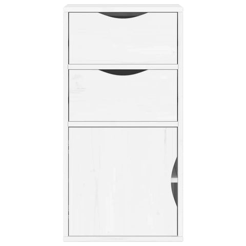 vidaXL Side Cabinet with Drawers ODDA White 40x24x79 cm Solid Wood Pine