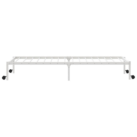 vidaXL Bed Frame without Mattress Foldable White 80x200 cm Steel
