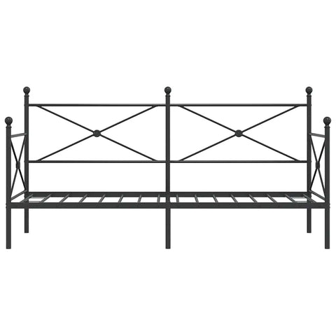 vidaXL Day Bed without Mattress Black 80x200 cm Steel