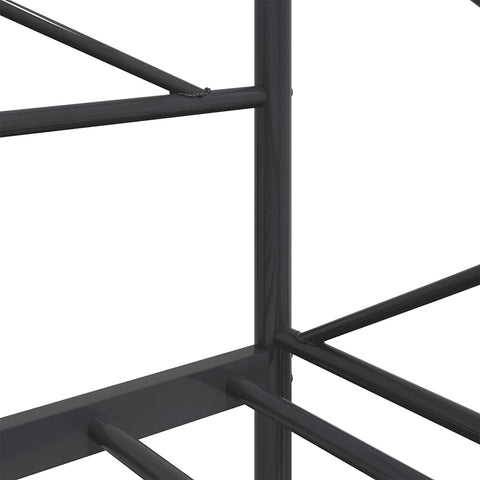 vidaXL Day Bed without Mattress Black 80x200 cm Steel