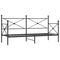 vidaXL Day Bed without Mattress Black 90x200 cm Steel
