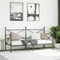vidaXL Day Bed without Mattress Black 90x200 cm Steel