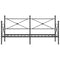 vidaXL Day Bed without Mattress Black 90x200 cm Steel