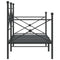 vidaXL Day Bed without Mattress Black 90x200 cm Steel