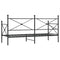 vidaXL Day Bed without Mattress Black 90x200 cm Steel