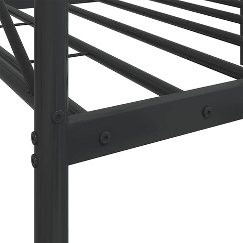 vidaXL Day Bed without Mattress Black 90x200 cm Steel