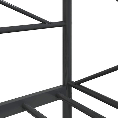vidaXL Day Bed without Mattress Black 90x200 cm Steel