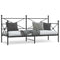 vidaXL Day Bed without Mattress Black 90x200 cm Steel