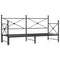 vidaXL Daybed with Trundle without Mattress Black 90x200 cm Steel