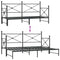 vidaXL Daybed with Trundle without Mattress Black 90x200 cm Steel