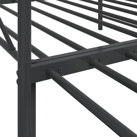 vidaXL Daybed with Trundle without Mattress Black 100x190 cm Steel