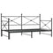 vidaXL Daybed with Trundle without Mattress Black 100x200 cm Steel