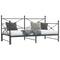 vidaXL Daybed with Trundle without Mattress Black 100x200 cm Steel