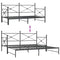 vidaXL Daybed with Trundle without Mattress Black 100x200 cm Steel