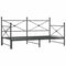vidaXL Daybed with Trundle without Mattress Black 107x203 cm Steel