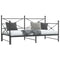 vidaXL Daybed with Trundle without Mattress Black 107x203 cm Steel