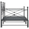 vidaXL Daybed with Trundle without Mattress Black 107x203 cm Steel
