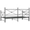 vidaXL Daybed with Trundle without Mattress Black 107x203 cm Steel