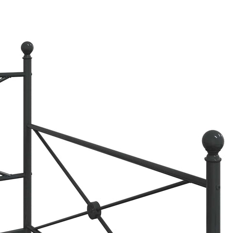 vidaXL Daybed with Trundle without Mattress Black 107x203 cm Steel