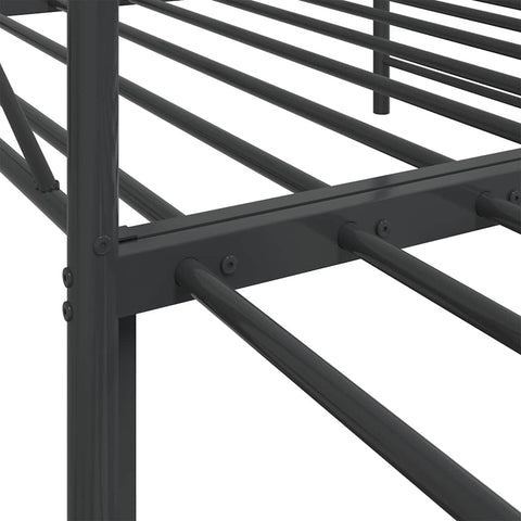 vidaXL Daybed with Trundle without Mattress Black 107x203 cm Steel