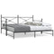 vidaXL Daybed with Trundle without Mattress Black 107x203 cm Steel