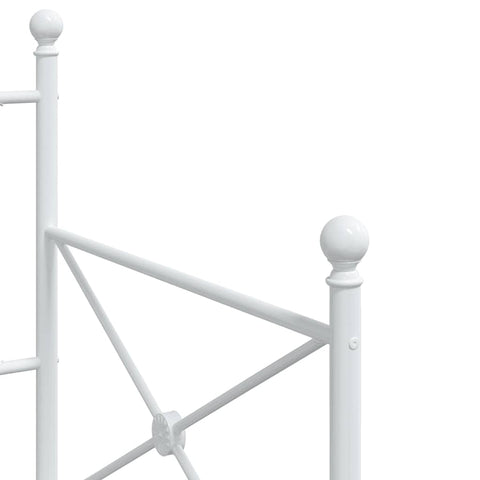 vidaXL Day Bed without Mattress White 75x190 cm Steel