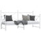 vidaXL Daybed with Trundle without Mattress White 90x190 cm Steel