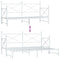 vidaXL Daybed with Trundle without Mattress White 90x190 cm Steel
