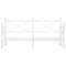 vidaXL Daybed with Trundle without Mattress White 90x200 cm Steel