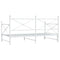 vidaXL Daybed with Trundle without Mattress White 107x203 cm Steel