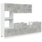 vidaXL 7 Piece Bathroom Furniture Set Lyon Concrete Grey Engineered Wood