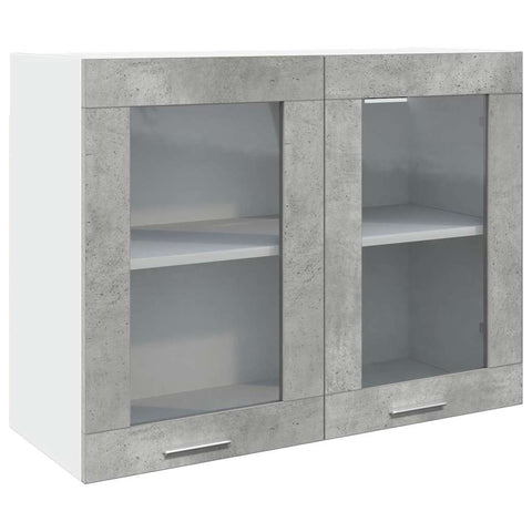 vidaXL 7 Piece Bathroom Furniture Set Lyon Concrete Grey Engineered Wood
