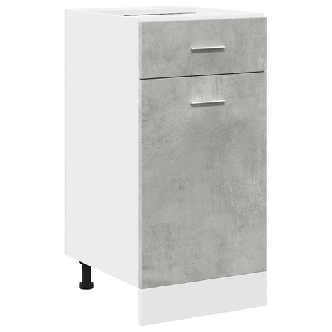 vidaXL 7 Piece Bathroom Furniture Set Lyon Concrete Grey Engineered Wood