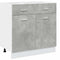 vidaXL 7 Piece Bathroom Furniture Set Lyon Concrete Grey Engineered Wood