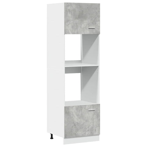 vidaXL 7 Piece Bathroom Furniture Set Lyon Concrete Grey Engineered Wood