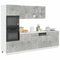 vidaXL 7 Piece Bathroom Furniture Set Lyon Concrete Grey Engineered Wood