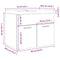 vidaXL Bathroom Sink Cabinet with Built-in Basin Concrete Grey
