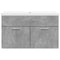 vidaXL Bathroom Sink Cabinet with Built-in Basin Concrete Grey