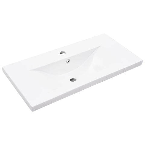 vidaXL Bathroom Sink Cabinet with Built-in Basin Concrete Grey