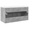 vidaXL Bathroom Sink Cabinet with Built-in Basin Concrete Grey