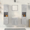 vidaXL 4 Piece Bathroom Furniture Set Concrete Grey Engineered Wood