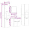 vidaXL 4 Piece Bathroom Furniture Set Concrete Grey Engineered Wood
